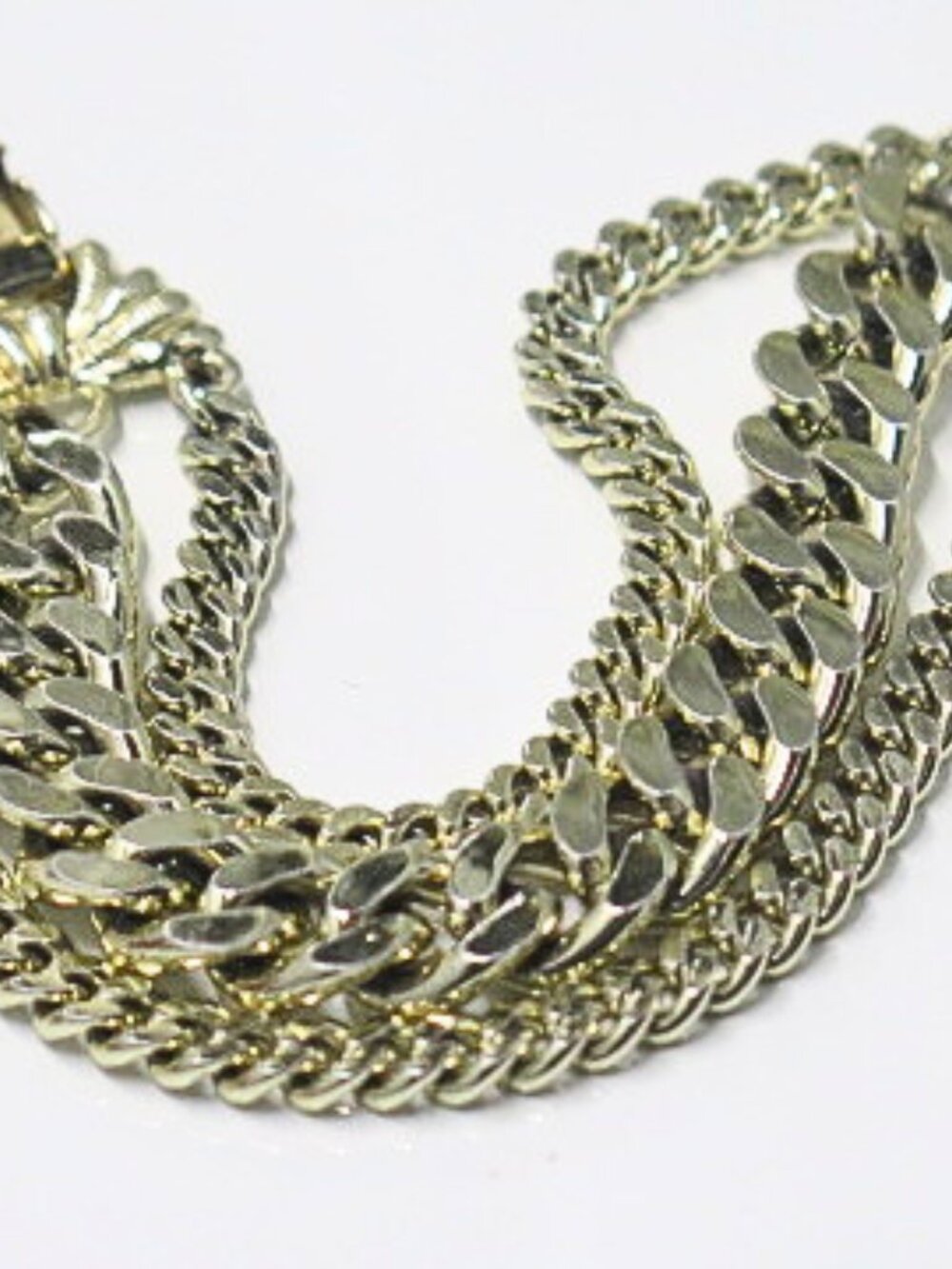 Silver Tone Multi Strand Chain Bracelet